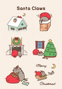 Pusheen Christmas Card - Santa Claws